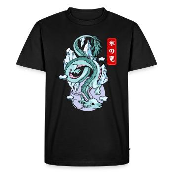 Japanese Ice Dragon Elemental Myth - Men's Premium Organic T-Shirt - black - Front - Nico (187cm)