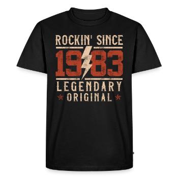 40e anniversaire né en 1983 fête d’anniversaire - T-shirt Premium bio Homme - noir - Devant - Nico (187cm)