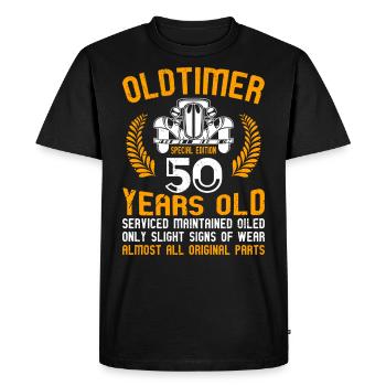 Oldtimer 50 ans 50e anniversaire hommes hommes - T-shirt Premium bio Homme - noir - Devant - Nico (187cm)