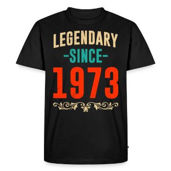 Légendaire depuis 1973 50e anniversaire 50e anniversaire - T-shirt Premium bio Homme - noir - Devant - Nico (187cm)