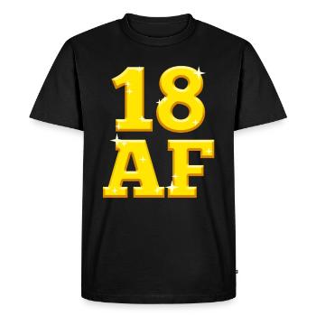 18 years - Men's Premium Organic T-Shirt - black - Front - Nico (187cm)
