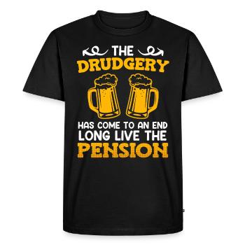 Retraités 2023 le labeur a une fin Pension 2023 - T-shirt Premium bio Homme - noir - Devant - Nico (187cm)