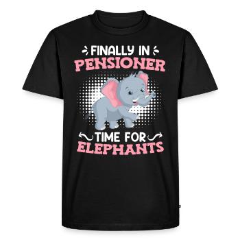 Time for elephants Zoo visitors pension - Men's Premium Organic T-Shirt - black - Front - Nico (187cm)