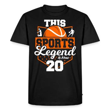 Cette légende du sport a maintenant 13 ans, match de rugby 13. - T-shirt Premium bio Homme - noir - Devant - Nico (187cm)