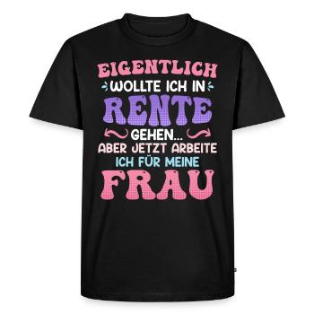 Ich wollte in Rente Männer Renteneintritt - Männer Premium Bio T-Shirt - Schwarz - Vorne - Nico (187cm)