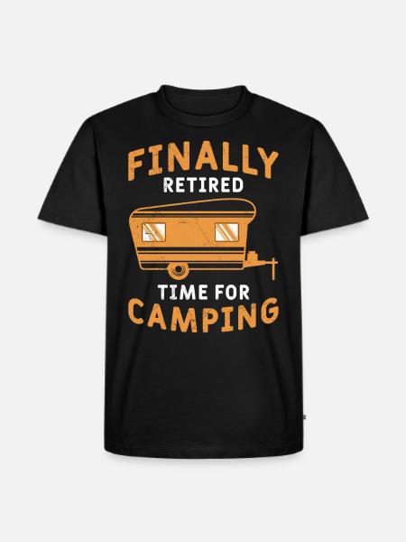 Pensioner caravan camping retirement - Men's Premium Organic T-Shirt - black