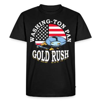 Washing-ton Pan Gold Rush Mining July 4 Miner - Men's Premium Organic T-Shirt - black - Front - Nico (187cm)
