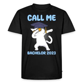 Call Me Bachelor 2023 Bachelor Degree - Men's Premium Organic T-Shirt - black - Front - Nico (187cm)