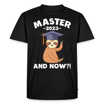 Master 2023 et maintenant ? Maîtrise - T-shirt Premium bio Homme - noir - Devant - Nico (187cm)
