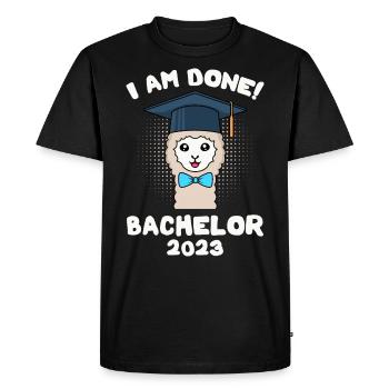 Bachelor 2023 J’ai terminé le Bachelor - T-shirt Premium bio Homme - noir - Devant - Nico (187cm)