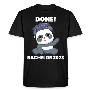 Completed Bachelor 2023 Bachelor's degree - Men's Premium Organic T-Shirt - black - Front - Nico (187cm)