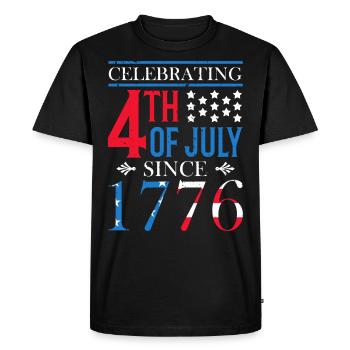 Celebrations for July 4th since 1776 Party for - Men's Premium Organic T-Shirt - black - Front - Nico (187cm)
