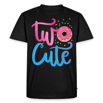 Deux | mignonnes Chemise d’anniversaire Donut | Beignet - T-shirt Premium bio Homme - noir - Devant - Nico (187cm)
