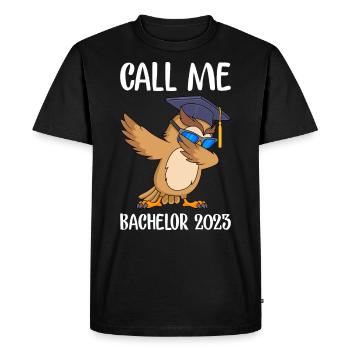 Call Me Bachelor 2023 Bachelor Degree - Men's Premium Organic T-Shirt - black - Front - Nico (187cm)