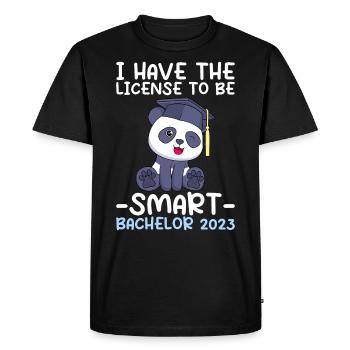 Bachelor 2023 Licence à Clever Shit - T-shirt Premium bio Homme - noir - Devant - Nico (187cm)