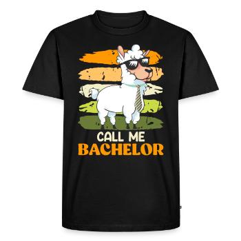 Call me Bachelor 2023 Bachelor Degree - Men's Premium Organic T-Shirt - black - Front - Nico (187cm)