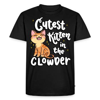 Chaton le plus mignon du chat Clowder - T-shirt Premium bio Homme - noir - Devant - Nico (187cm)