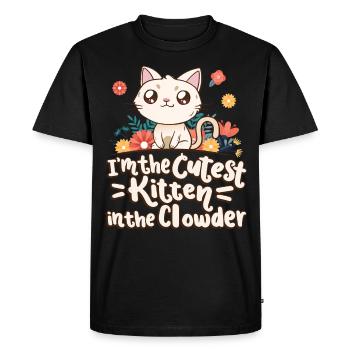Je suis le chaton le plus mignon du Clowder - T-shirt Premium bio Homme - noir - Devant - Nico (187cm)