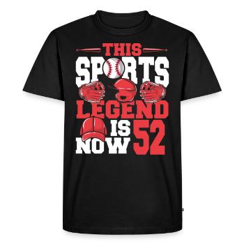 This sports legend is now 52, baseball game - Men's Premium Organic T-Shirt - black - Front - Nico (187cm)