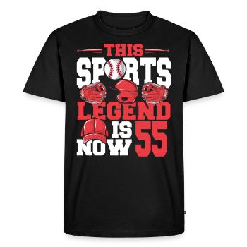 This sports legend is now 55, baseball game - Men's Premium Organic T-Shirt - black - Front - Nico (187cm)