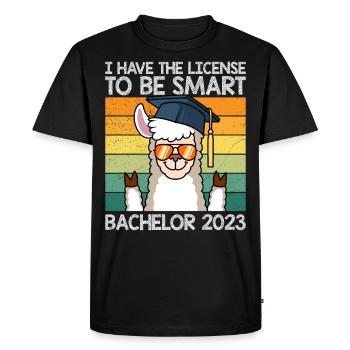 Bachelor 2023 Licence à Clever Shit - T-shirt Premium bio Homme - noir - Devant - Nico (187cm)