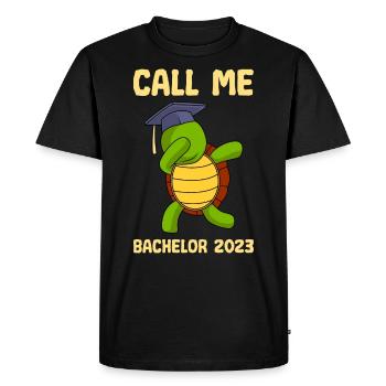 Call Me Bachelor 2023 Bachelor Degree - Men's Premium Organic T-Shirt - black - Front - Nico (187cm)