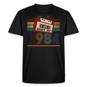 Best Of 1984 | Birthday Shirt | Birthday - Men's Premium Organic T-Shirt - black - Front - Nico (187cm)