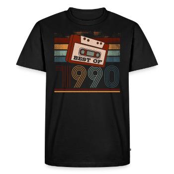 Best Of 1990 | Birthday Shirt | Birthday - Men's Premium Organic T-Shirt - black - Front - Nico (187cm)