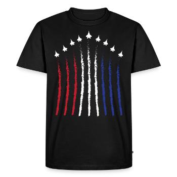 Jet Plane 4 juillet | Quatrième de juillet Tee | 4ème de - T-shirt Premium bio Homme - noir - Devant - Nico (187cm)