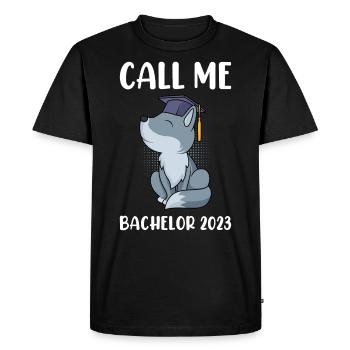 Call Me Bachelor 2023 Bachelor Degree - Men's Premium Organic T-Shirt - black - Front - Nico (187cm)