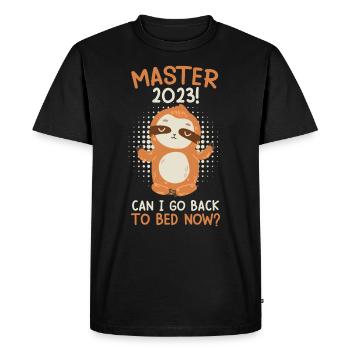 Master 2023 puis-je retourner au lit maintenant? - T-shirt Premium bio Homme - noir - Devant - Nico (187cm)