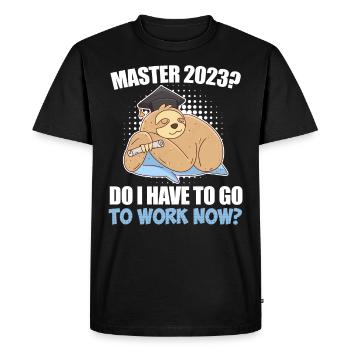 Master Degree 2023 from Bet-Chiller to Master - Men's Premium Organic T-Shirt - black - Front - Nico (187cm)