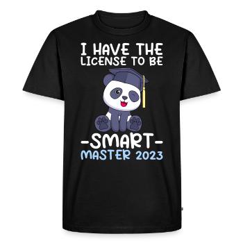 Panda License for Smart Shit Master 2023 - Men's Premium Organic T-Shirt - black - Front - Nico (187cm)