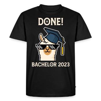 Bachelor 2023 completed Bachelor's degree - Men's Premium Organic T-Shirt - black - Front - Nico (187cm)