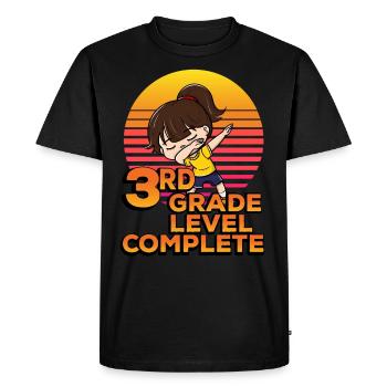 3rd Class Level Completely Cute Dabbing Girl - Men's Premium Organic T-Shirt - black - Front - Nico (187cm)