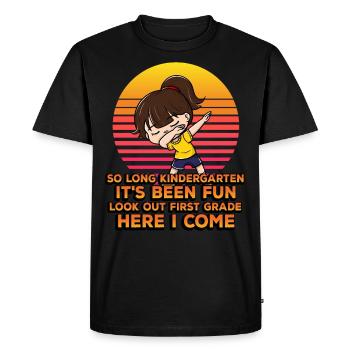 So Long Kindergarten It's Been Fun Look Out First - Men's Premium Organic T-Shirt - black - Front - Nico (187cm)