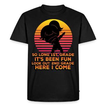 So Long 1st Grade It's Been Fun Look Out 2nd - Men's Premium Organic T-Shirt - black - Front - Nico (187cm)
