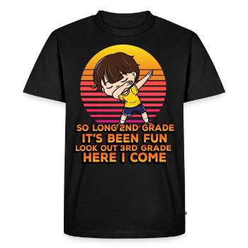 So Long 2nd Grade It's Been Fun Look Out 3rd - Men's Premium Organic T-Shirt - black - Front - Nico (187cm)