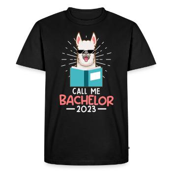 Call me Bachelor 2023 Bachelor Degree - Men's Premium Organic T-Shirt - black - Front - Nico (187cm)