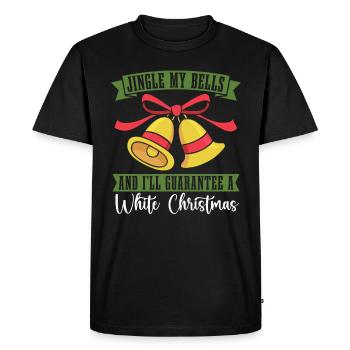 Jingle My Bells et je vous garantis un blanc - T-shirt Premium bio Homme - noir - Devant - Nico (187cm)