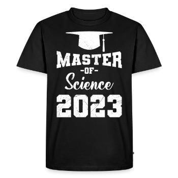 Master of Science 2023 Master Degree - Men's Premium Organic T-Shirt - black - Front - Nico (187cm)