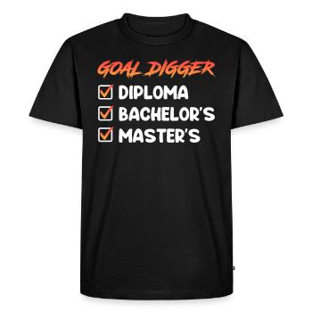 Liste de contrôle Certificat de fin d’études Bachelor Master - T-shirt Premium bio Homme - noir - Devant - Nico (187cm)