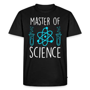 Engineer Master Degree Master of Science - Men's Premium Organic T-Shirt - black - Front - Nico (187cm)