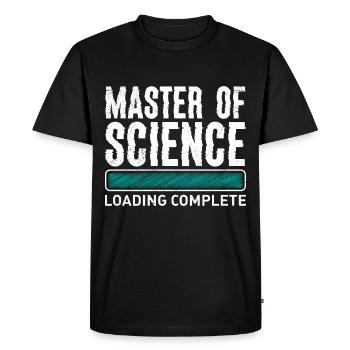 Master Chargement Master of Science - T-shirt Premium bio Homme - noir - Devant - Nico (187cm)