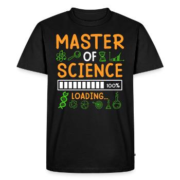 Master Thèse de Master Master of Science - T-shirt Premium bio Homme - noir - Devant - Nico (187cm)