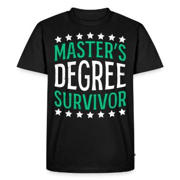 Masters degree survivor Master's degree - Men's Premium Organic T-Shirt - black - Front - Nico (187cm)