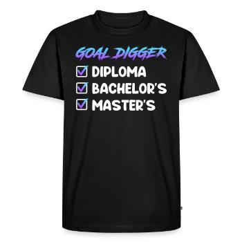 Liste de contrôle Certificat de fin d’études Bachelor Master - T-shirt Premium bio Homme - noir - Devant - Nico (187cm)