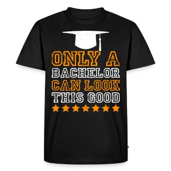 This is what only a Bachelor's degree looks like - Men's Premium Organic T-Shirt - black - Front - Nico (187cm)