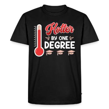 A hot Bachelor's degree Master's degree - Men's Premium Organic T-Shirt - black - Front - Nico (187cm)