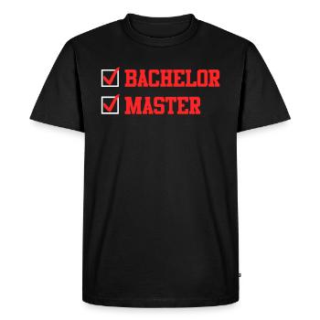 Completed Bachelor's Degree Master's Degree - Men's Premium Organic T-Shirt - black - Front - Nico (187cm)